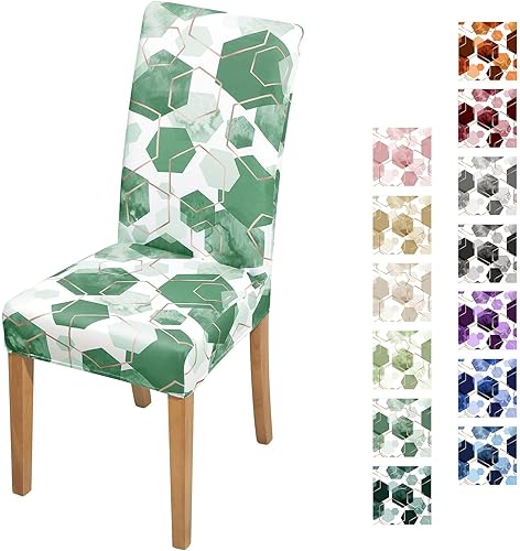 Gibelle Dining Room Chair Covers Set of 6, Soft Stretch Kitchen Chair Covers Sli