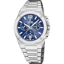 Festina Swiss Made Mens Steel Chronograph Watch with Bracelet F22002/2