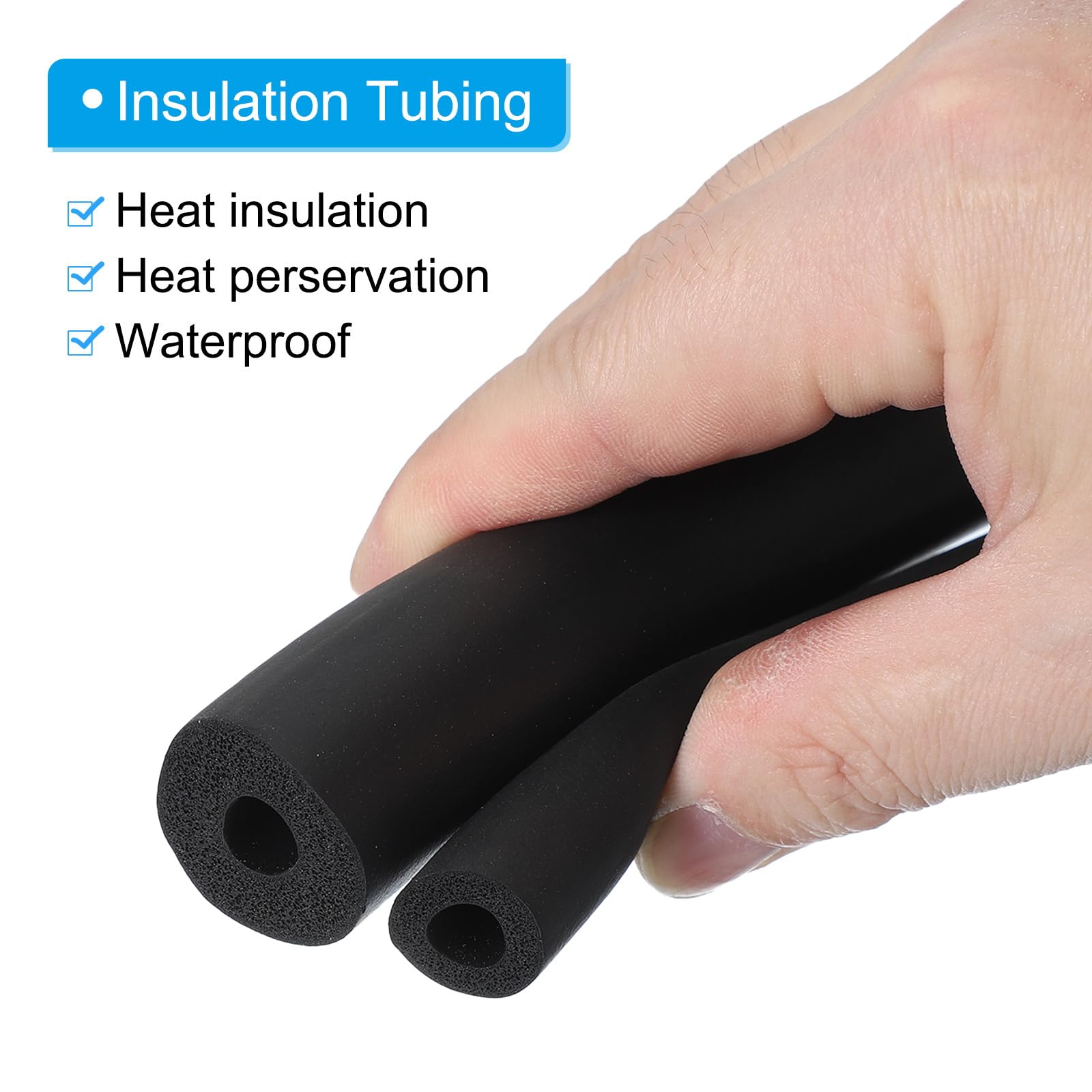 PATIKIL 7mm ID x 11mm OD x 1m Long Pipe Insulation Foam Tube - Image 3