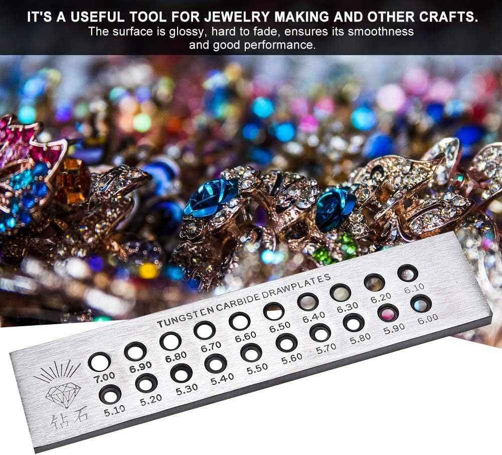 Wire Drawplate, Round Shape Tungsten Carbide Wire Drawplate Jewelry Tools for Manufacturing Jewelry (#3)