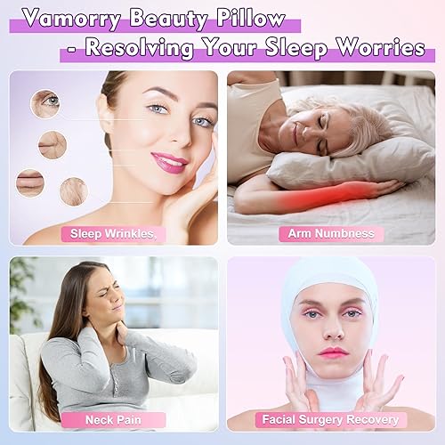 Miniatura 7 de Almohada ergonómica antiarrugas para el entrenamiento del sueño almohada cervical de espuma viscoelástica antienvejecimiento para aliviar el dolor