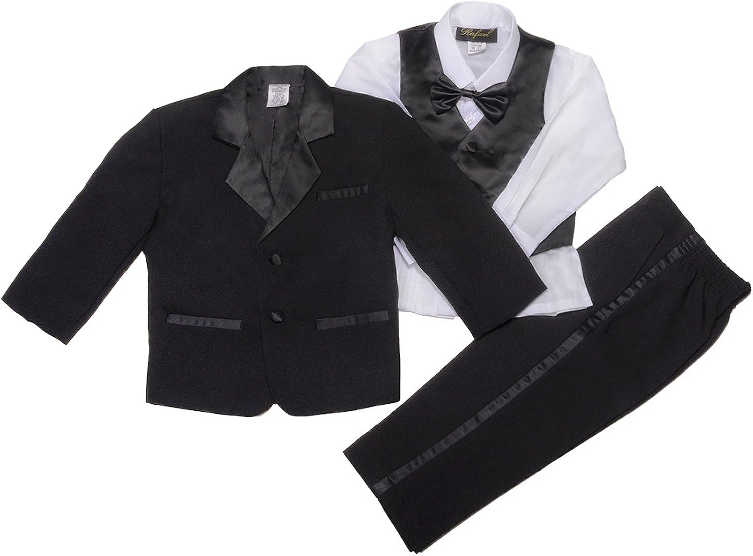 Modern Baby Boy Formal Tuxedo in Black