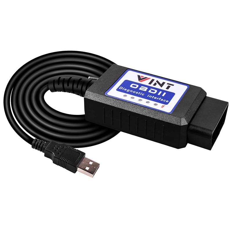 Scanner OBD2 USB VINTscan VINT-TT55502 ELM327 modificado com chave MS-CAN/HS-CAN para Ford no Windows