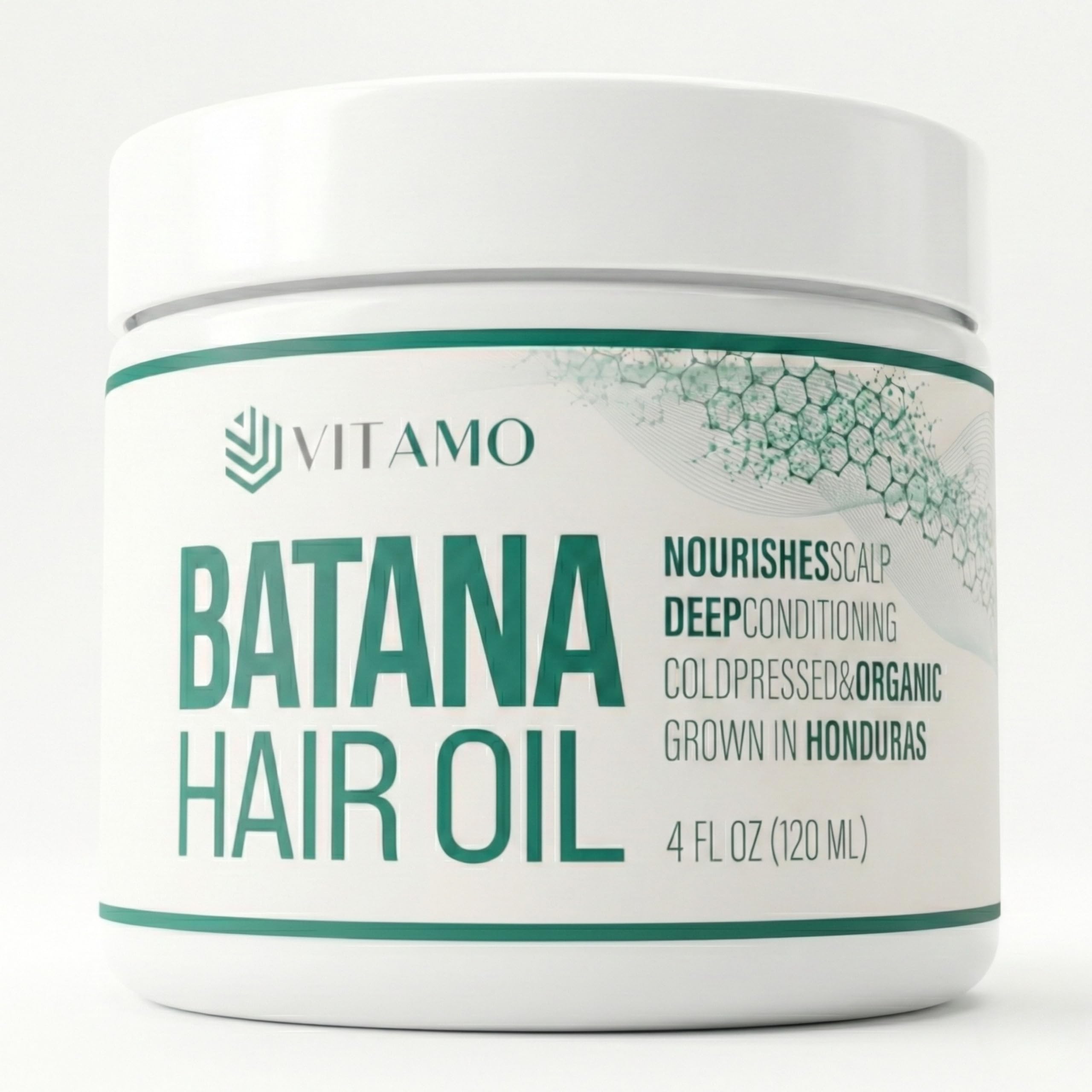Vitamo 100% Organic Batana Natural Hair Growth Oil | Pure Elaeis Oleifera | Cold Pressed for Maximum Potency | Dr. Sebi Inspired Scalp & Hair Shine Treatment for Men and Women | No Burnt Smell