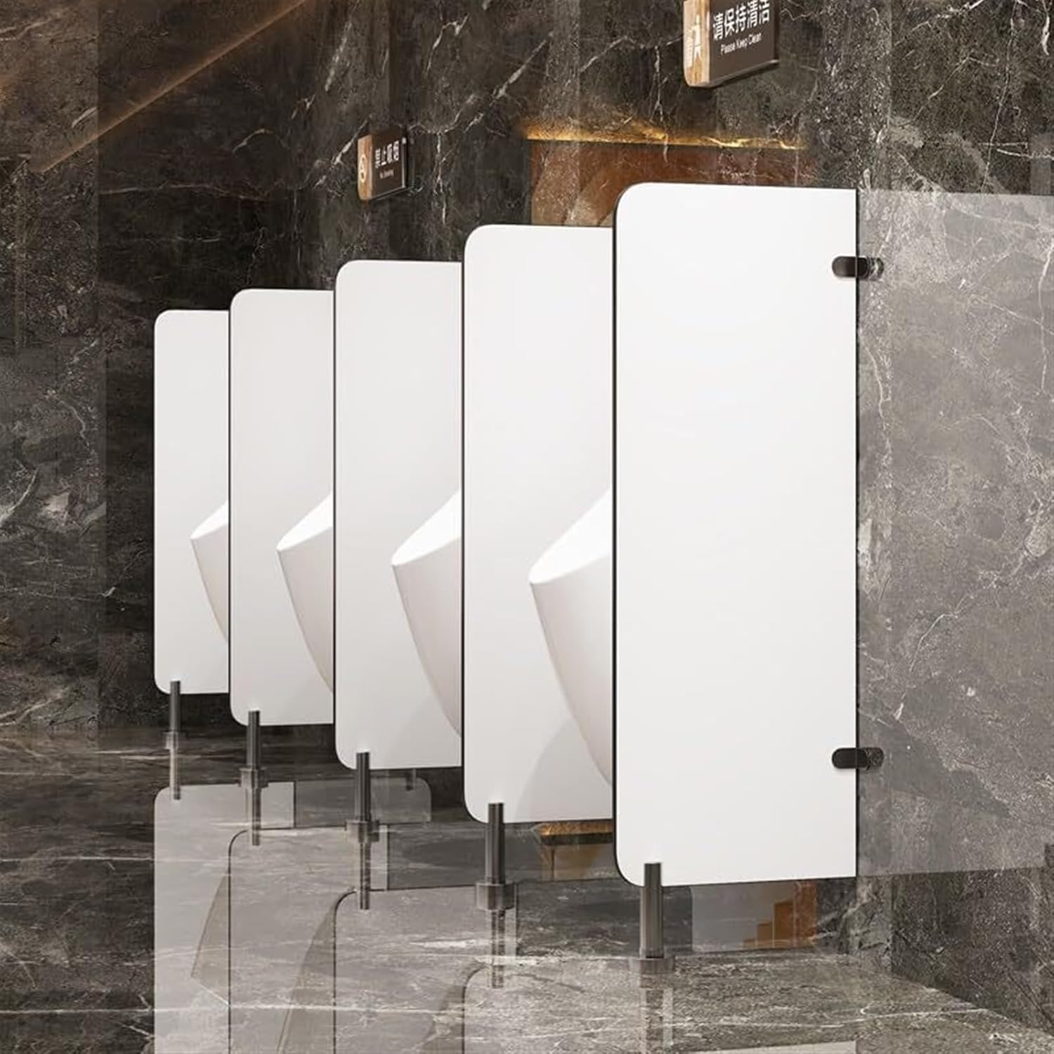 Floor Standing Toilet Partition,Urinal Screen Toilet Partition,Toilet Partition,Urinal Privacy Screen Divider Partition(White,1Pcs)