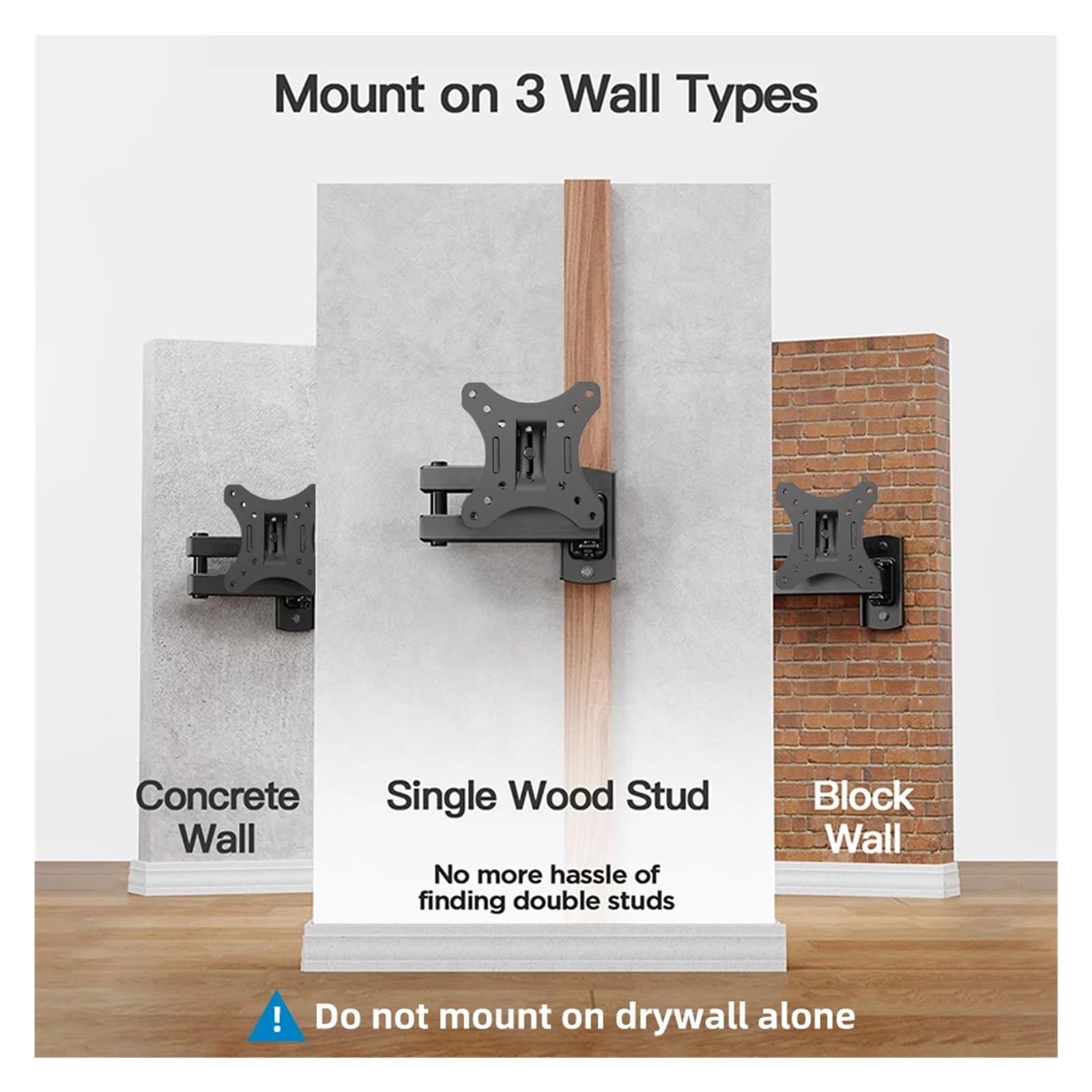 Soporte De Pared for TV De Esquina De Movimiento Completo, 10-32 Pulgadas, VESA 100x100 Mm