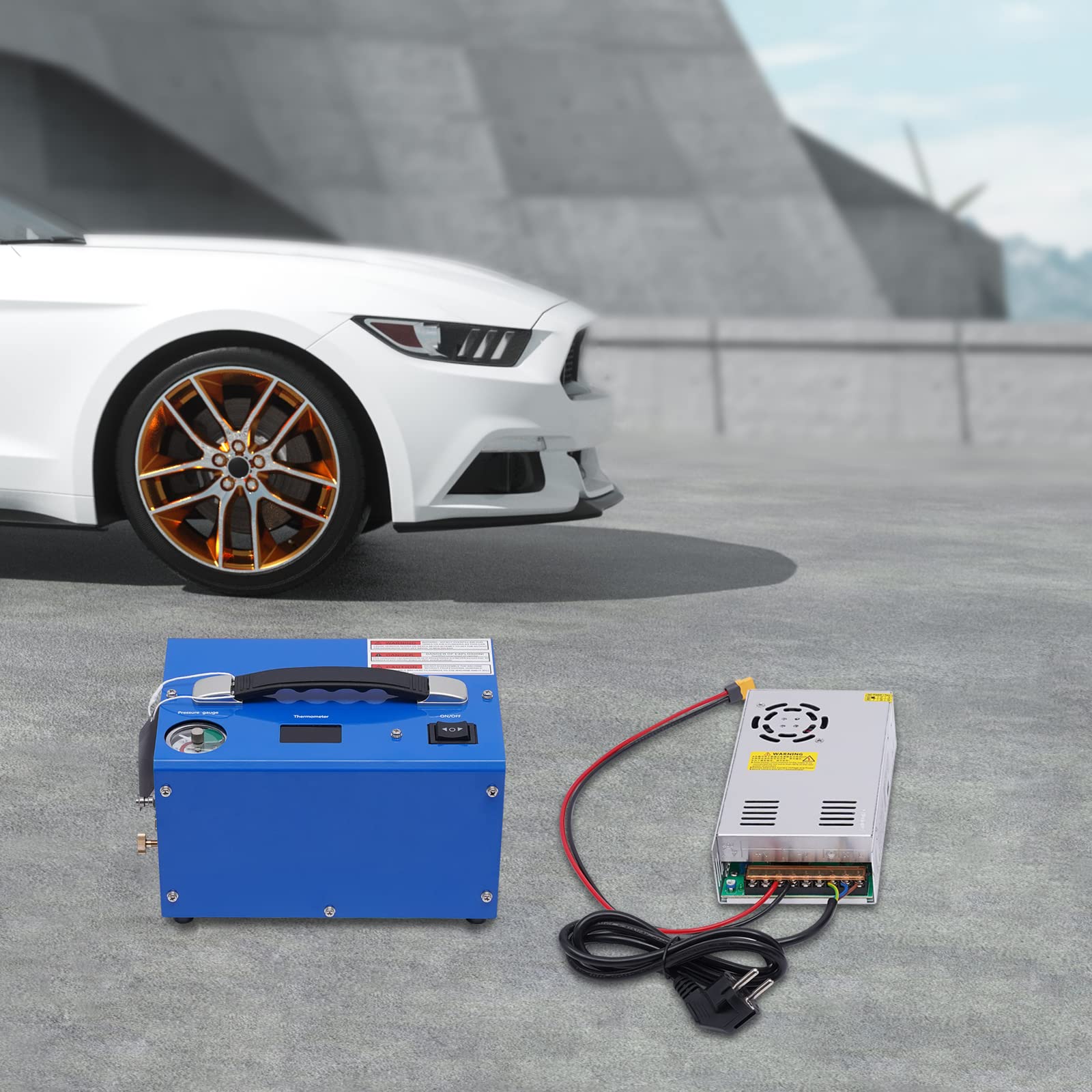 Sprężarka powietrza PCP, 4500 psi, sprężarka wiatrówki PCP, ciśnieniowa sprężarka powietrza, automatyczne zatrzymywanie pompki, pompa wysokociśnieniowa 250 W, 12 V do wiatrówki, butli do nurkowania