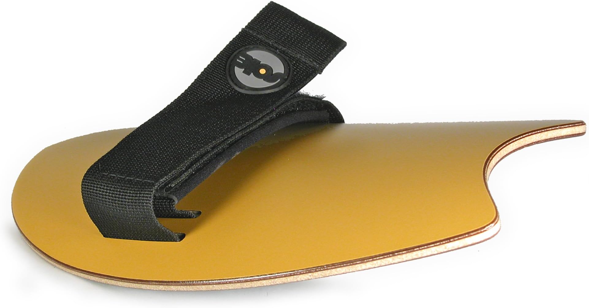 Sole Bodysurfing Handplane, Moon Tail, Yellow, with Wrist Tether