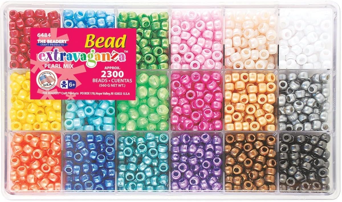 The Beadery - Bead Extravaganza Pearl Mix Bead Box - 2300 Beads - 6484