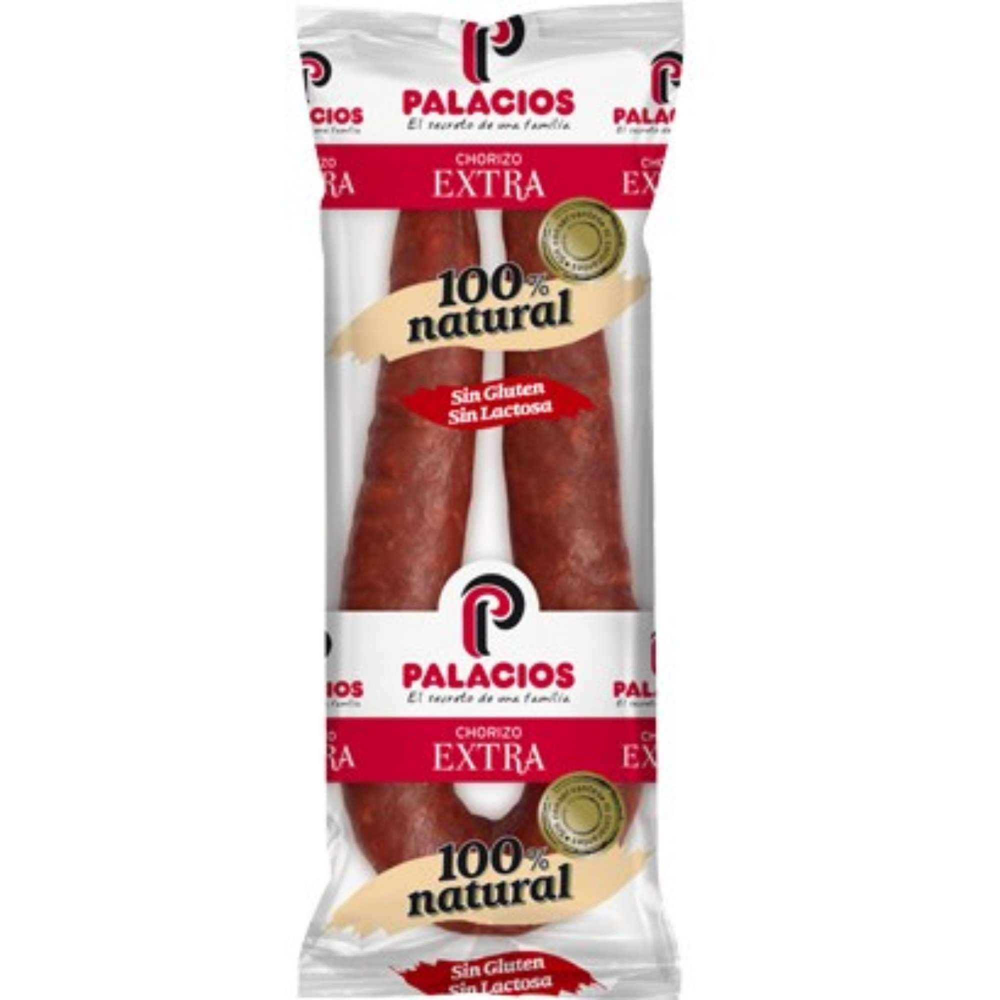 Chorizo Palacios Dulce Extra -Peso Aproximado 300 gramos Unidad - Chorizo Riojano - Sin Gluten Sin Lactosa (Lote 2 Chorizos Dulces)
