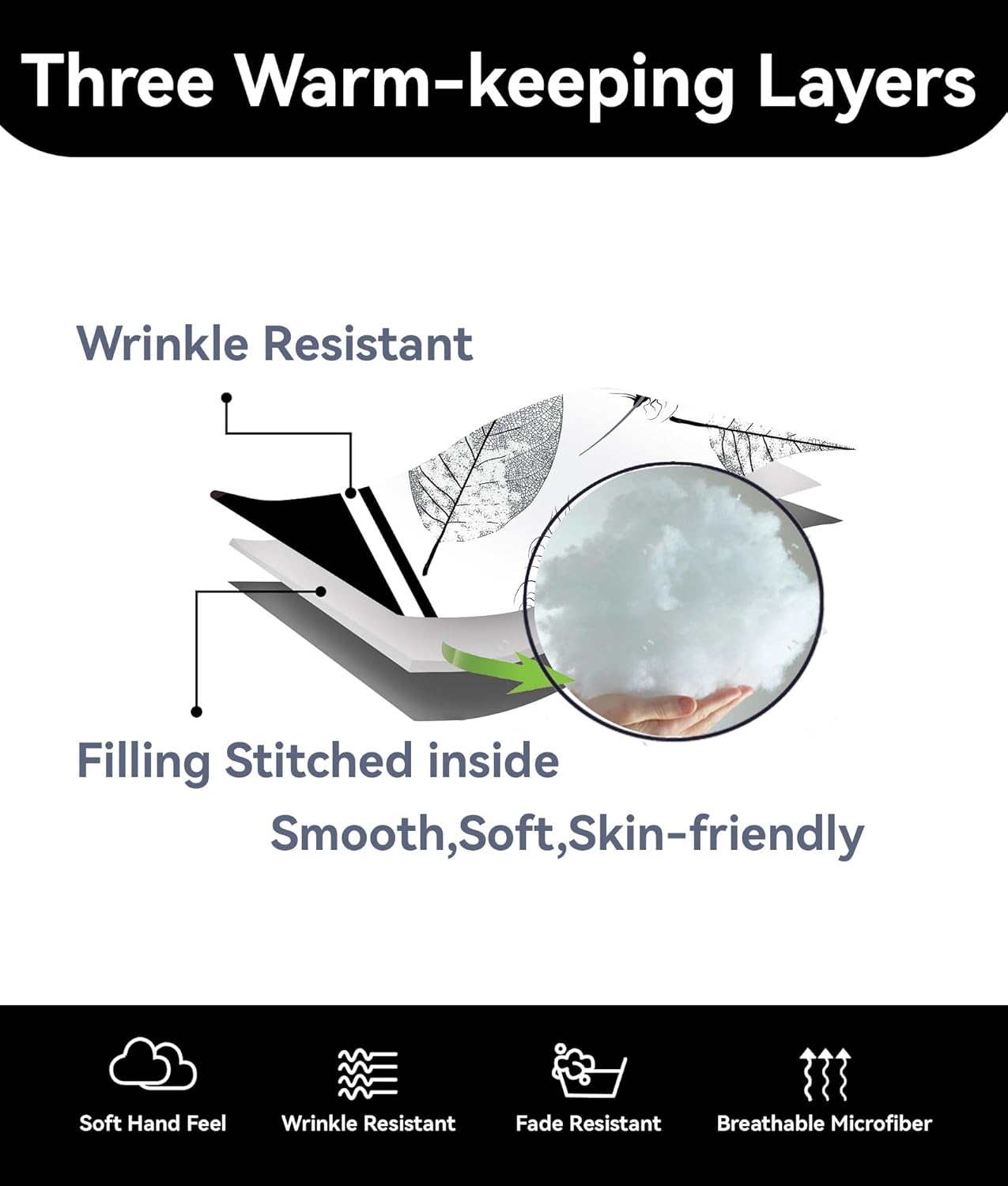 9 pcs Cal King Bed in a Bag with Curtains | Bedspread, Pillowcases, Print & Solid Curtains | Microfiber Monochrome Nature | Moisture-Wicking, Durable | Bedspread and Curtain Sets