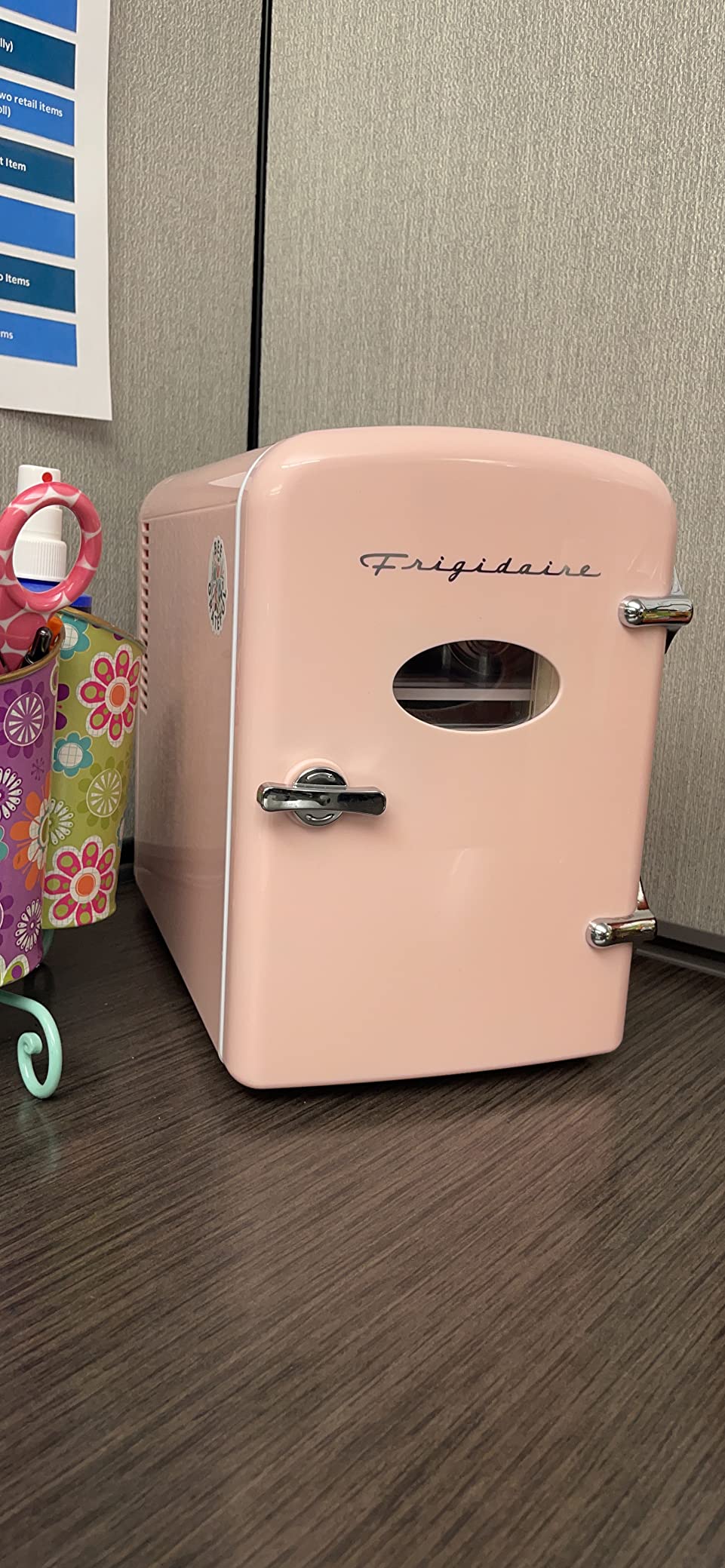 9/mo Finance Frigidaire EFMIS175PINK Portable Mini FridgeRetro