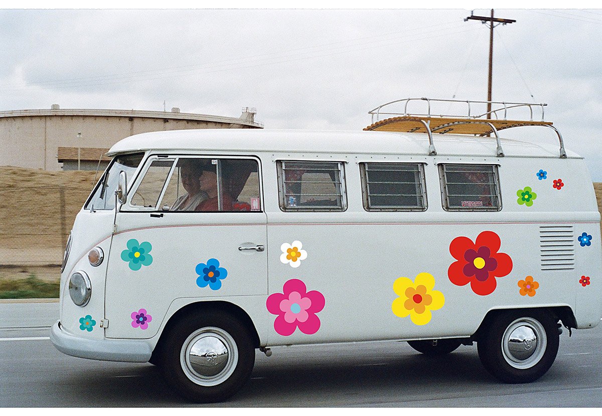 Adesivi Fiore Hippie, di Adesivi Auto - Multi colorato Misto - Hippie 039 (16)