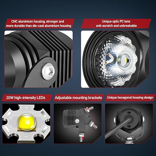 Miniatura 3 de Luces LED para cápsulas, 2 unidades, 20 W, pequeñas luces de conducción todoterreno, luces de zanja, barra de luz LED de trabajo, cubo LED, luz de