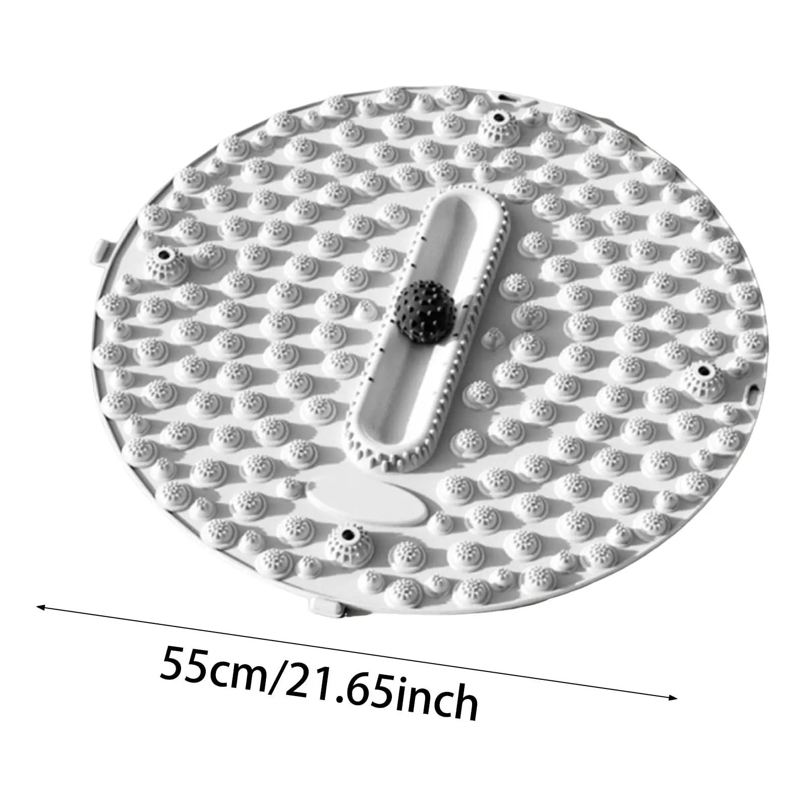 Runde Trainingsmatte, Fitness-Yoga-Zubehör, multifunktionale Fußmassage, 55 cm Durchmesser, kreative Stehunterlage for Büro und Zuhause(Grey)