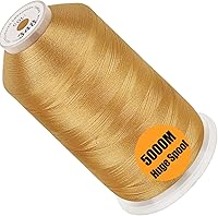 Vista 154 de New brothread - Bobina única de 5000 m de hilo de poliéster para máquina de bordar 40WT para máquinas comerciales y domésticas - Marigold
