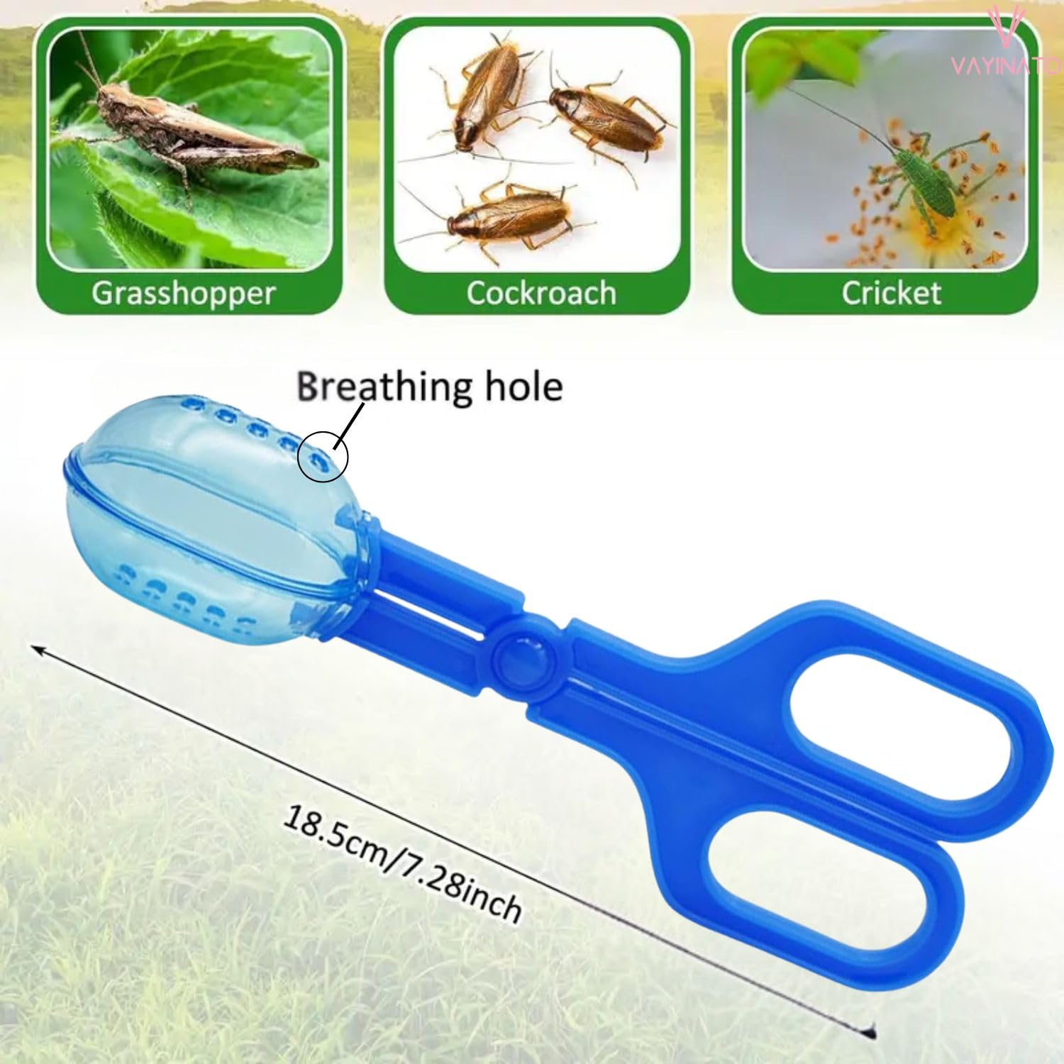 VAYINATO® 1pc Durable Plastic Reptile Feeding Clamps, Convenient Pet Feeding Clip for Breadworms and Insects for Tortoises, Lizards, Frogs, Spiders By Petzlifeworld 2