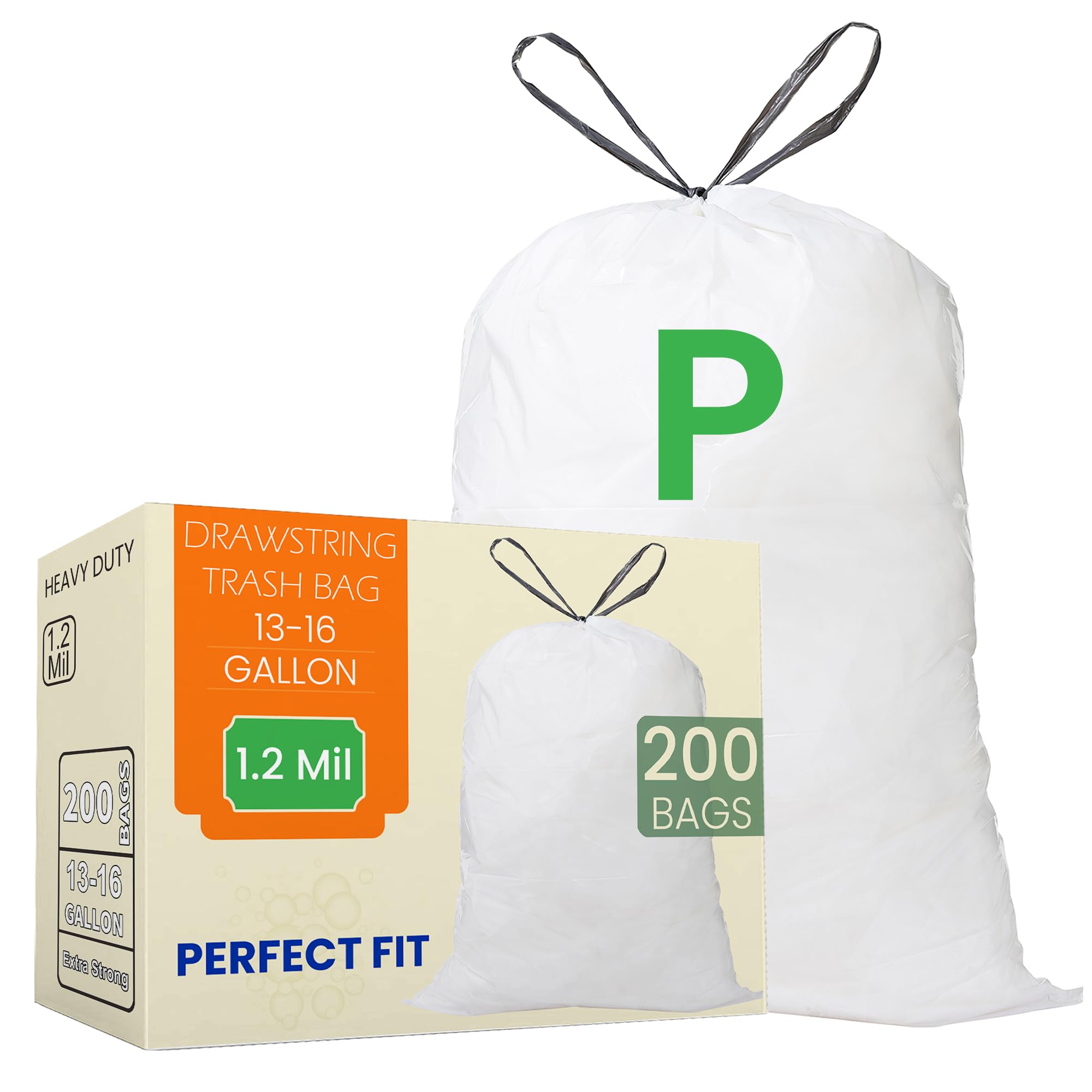 Code P 200 Count Trash Bags Compatible with simplehuman Code P