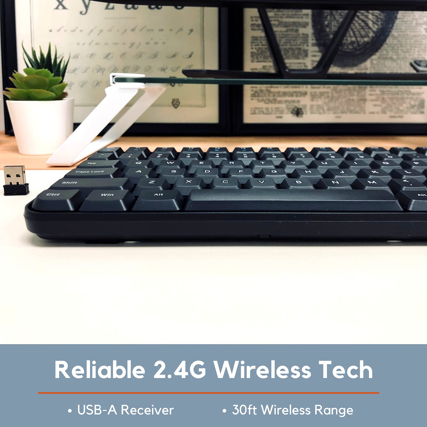 Wireless Keyboard for Laptop or Desktop, X9 Performance Small Wireless