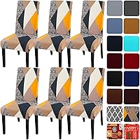 Vista 87 de JQinHome 6 fundas protectoras para sillas de comedor, de alta elasticidad, extraíbles y lavables, para el hogar, fiesta, hotel, ceremonia de boda