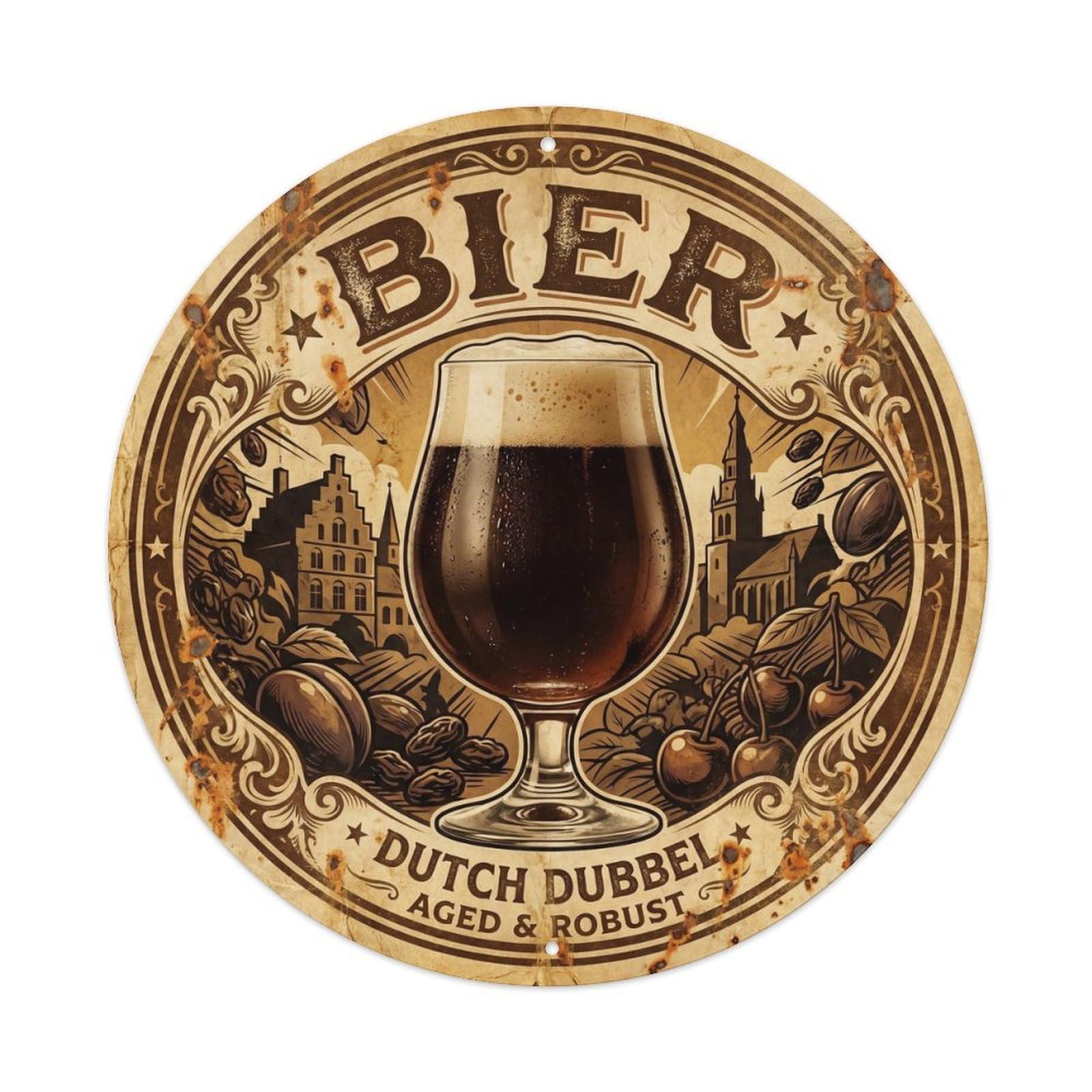 Craft Brewery Beer European Foam Mug Roadside Diner Metal Tin Sign