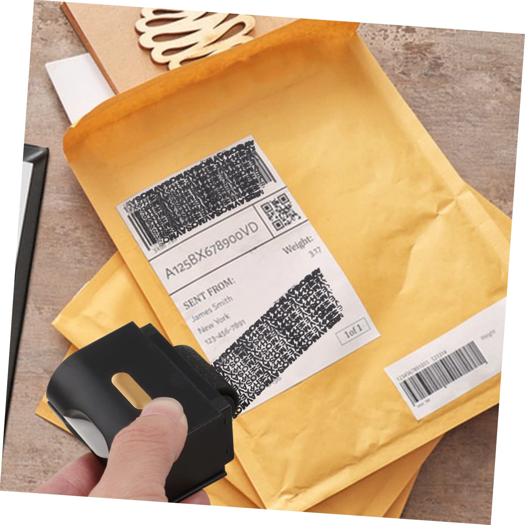 NUOBESTY 5pièces Tampon De Identité Tampon Multifonction Pour Factures Et Documents Privés Accessoire Pratique Pour Confidentialité Sécurité Informations