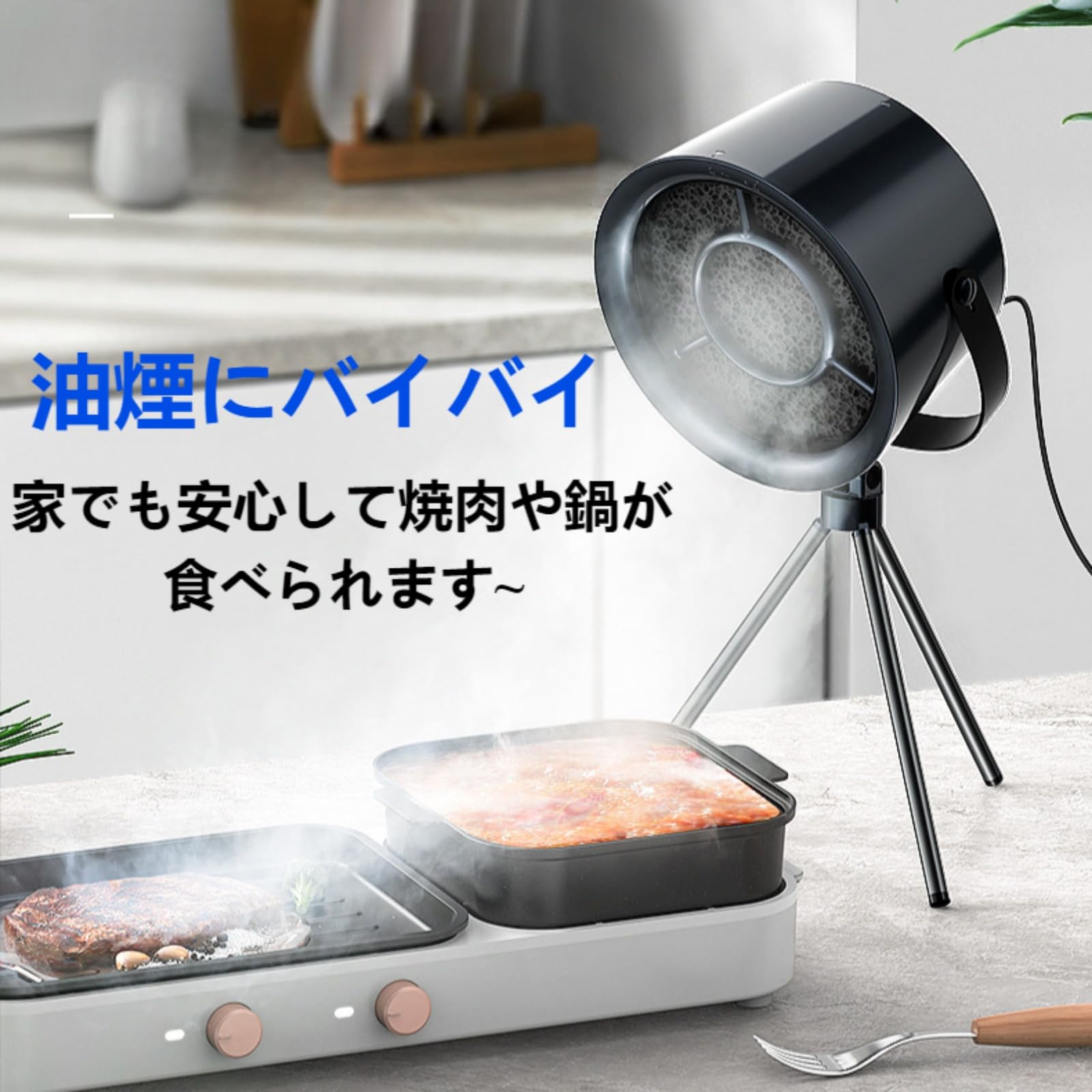 Amazon.co.jp: 【2024 新登場】卓上レンジフード 焼肉煙吸引機 焼肉 