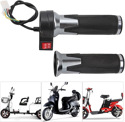 Miniatura 2 de Empuñadura del acelerador, 1 par de empuñaduras de mango del acelerador para bicicletas eléctricas con engranaje delantero y reverso