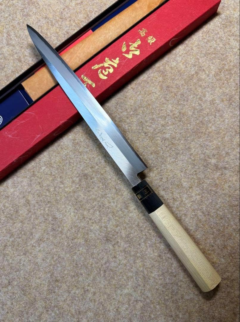 【堺刃物】　フグ引 テッサ　銀三鋼　8寸　水牛角柄 堺刃物 フグ引 テッサ 銀三鋼 8寸 水牛角柄 銀三フグ