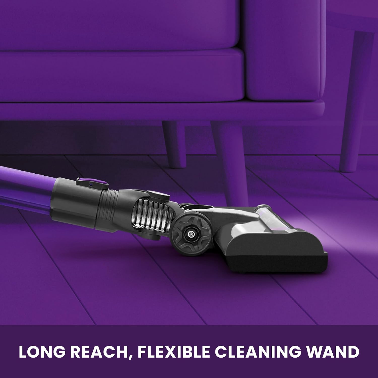 Long reach, flexible cleaning wand of the VYTRONIX NIBC22 vacuum