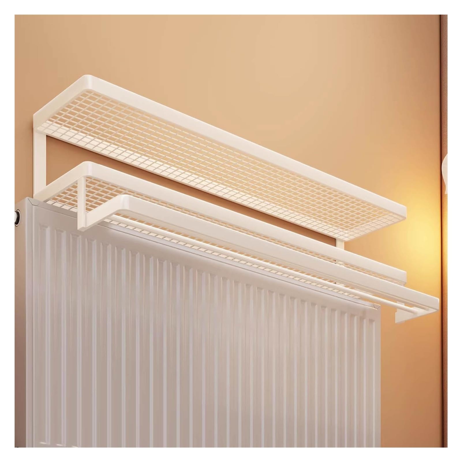 Pxamortel White Floating Radiator Storage Shelf Rack Radiator Shelf Storage Rack 40X15x19cm 50X15x19cm 60X15x19cm(50X15x19cm)