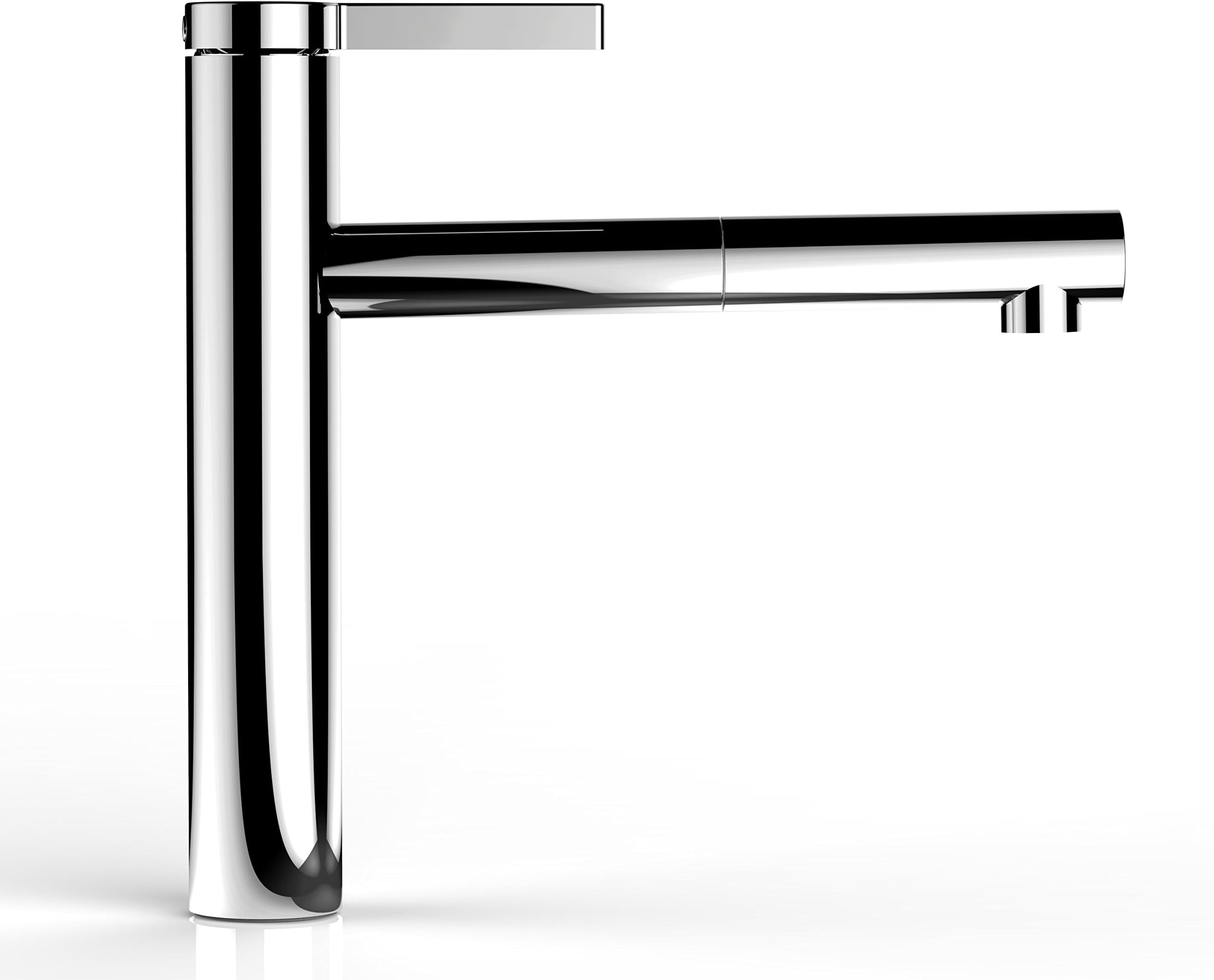 VIZIO Kitchen Mixer Single Lever with extractable Hand Shower/Swivel Spout/Modern Design/Kitchen Sink Basin Mixer Tap/Chromed/Professional/Home/Bar Restaurant