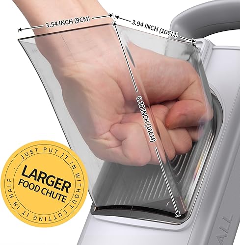 Miniatura 2 de Safe Mandoline Slicer for Kitchen, 6 in 1 Vegetable Chopper, French Fry Cutter For Potatoes, Potato Slicer,Food Chopper,Adjustable Thickness 0.1-8