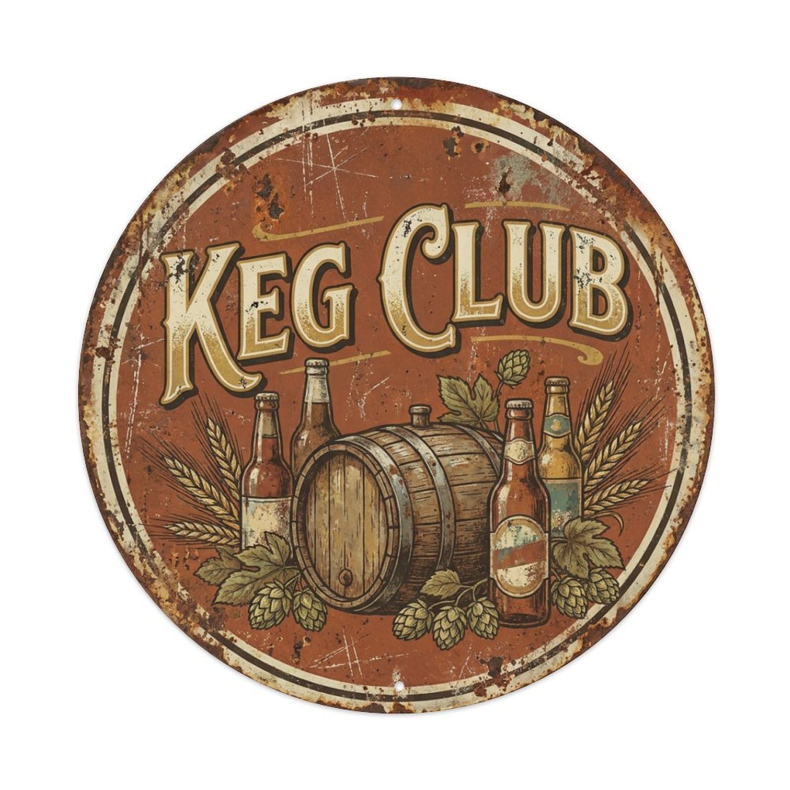 Fyrn Style Metal Tin Sign Vintage Beer Barware Keg Club Retro Bar For Pub