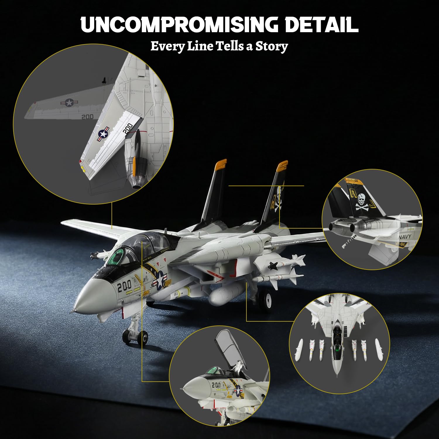 金属製　グラマン　Ｆ−１４トムキャット　VF-84 Amazon.co.jp: NUOTIE 1:72米海軍 F-14 トムキャット 合金モデル VF-84