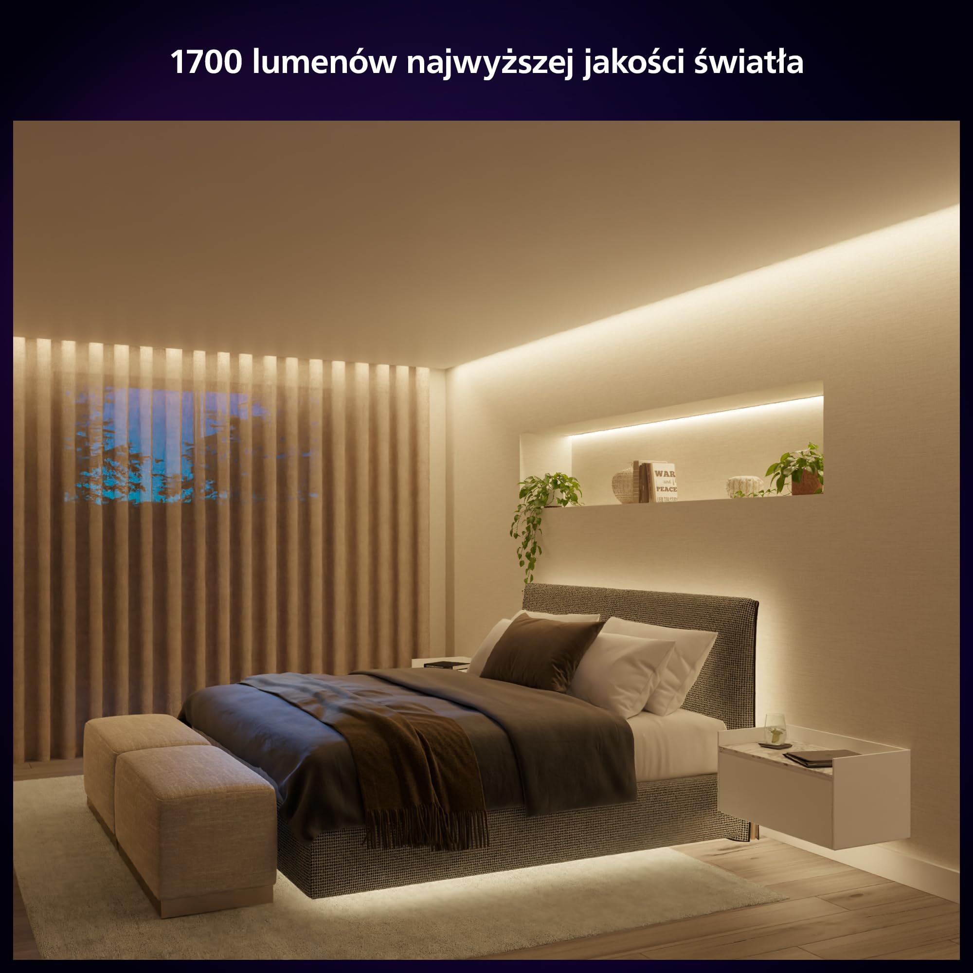 Philips Hue Taśma LED (1 opakowanie) 3m- Pasek LED Sterowany za Pomocą Aplikacji Hue - Taśma LEDowa Współpracująca z Amazon Alexa, Google Assistant i Apple HomeKit