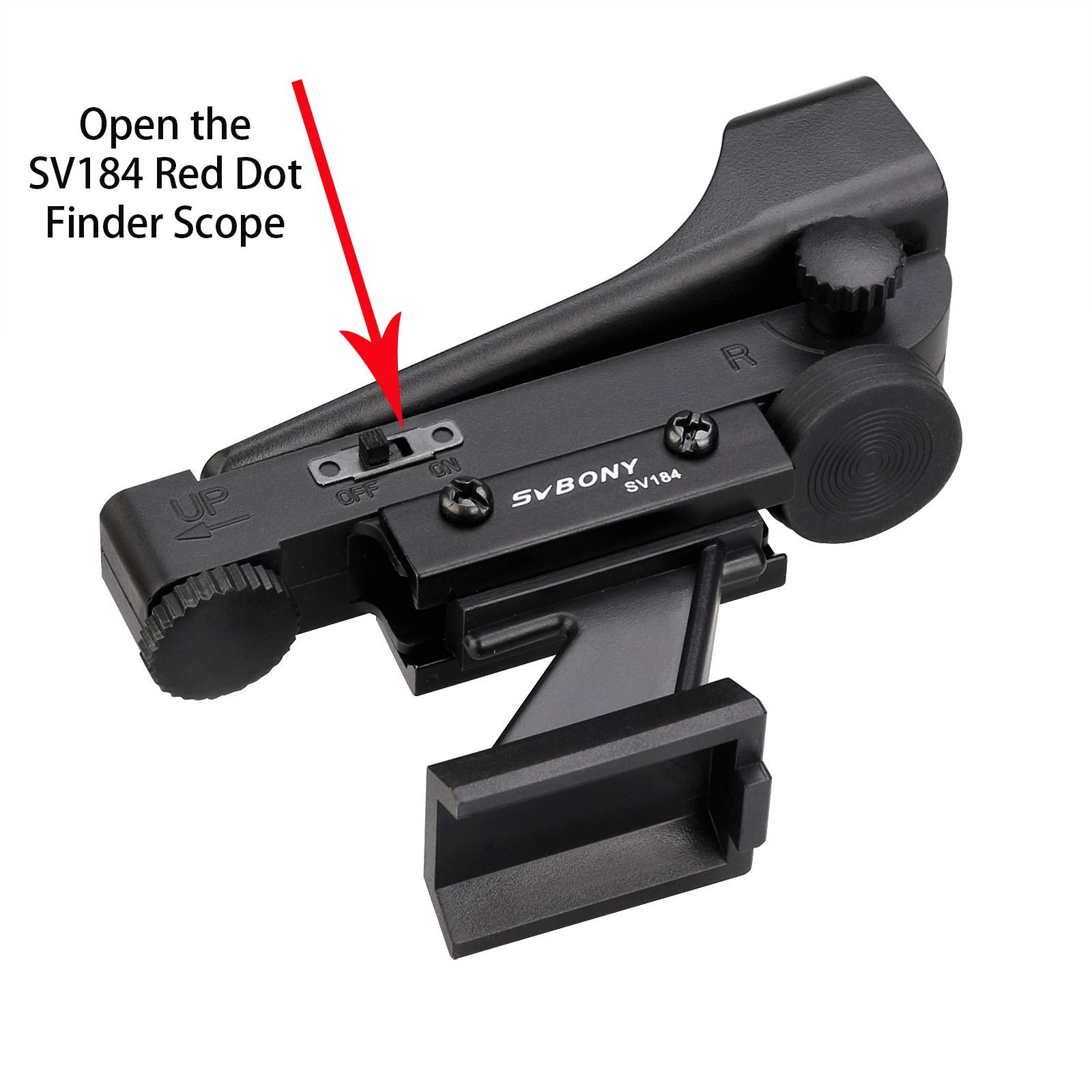 Svbony SV184 Telescopio Guia, Red Dot Guiados Telescopio Guidescope, Buscador de Aluminio con Soporte de Cola de Milano, Únicamente para Actividades Deportivas