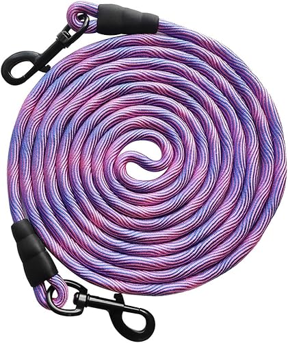 Miniatura 1 de BTINESFUL Correa de cuerda larga para perro de 8, 12, 20, 30, 50 y 75 pies, correa de patio al aire libre, entrenamiento de perros grandes, medianos