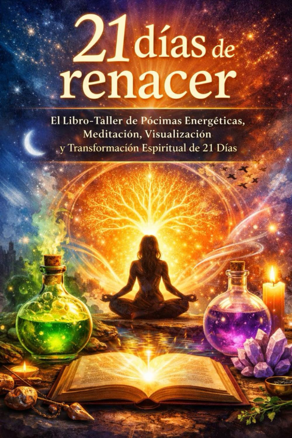 21 DÍAS PARA RENACER: El Libro-Taller de Pócimas Energéticas, Meditación, Visualización y Transformación Espiritual de 21 Días