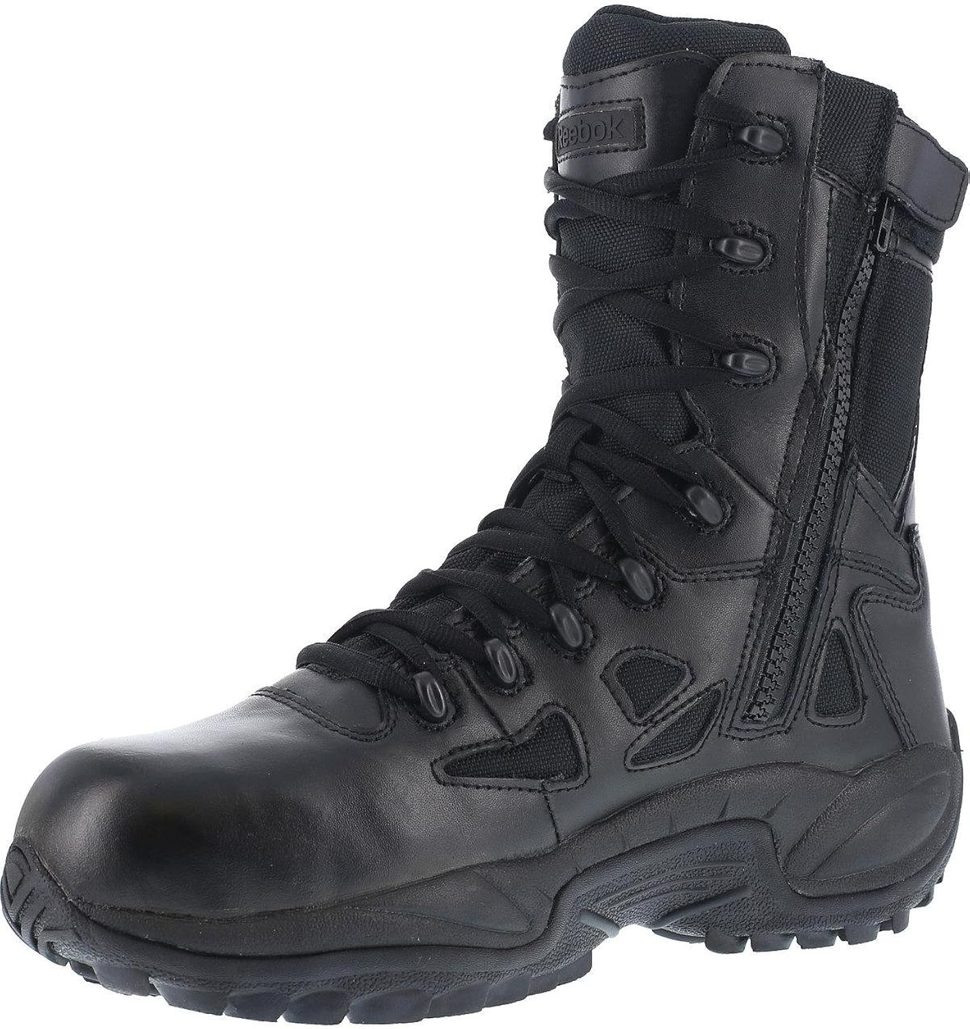 Black shineable tactical boots Outlet