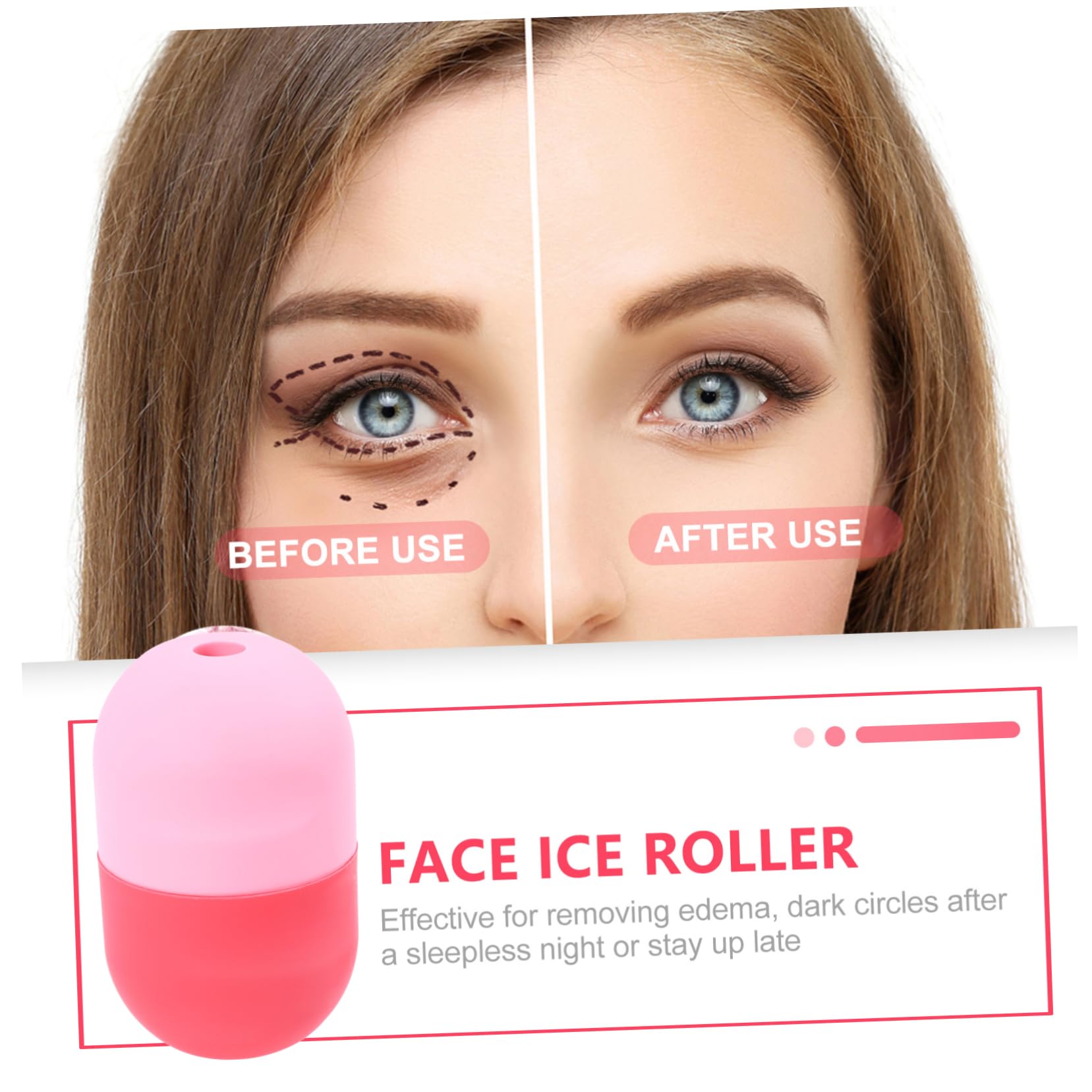 Baluue 2stücke Gesichtsmassage Roller Aus Silikon Kühlender Eisroller Zur Reduzierung Von Schwellungen Und Augenringen Wiederverwendbares Hautpflege-tool Für Entspannende