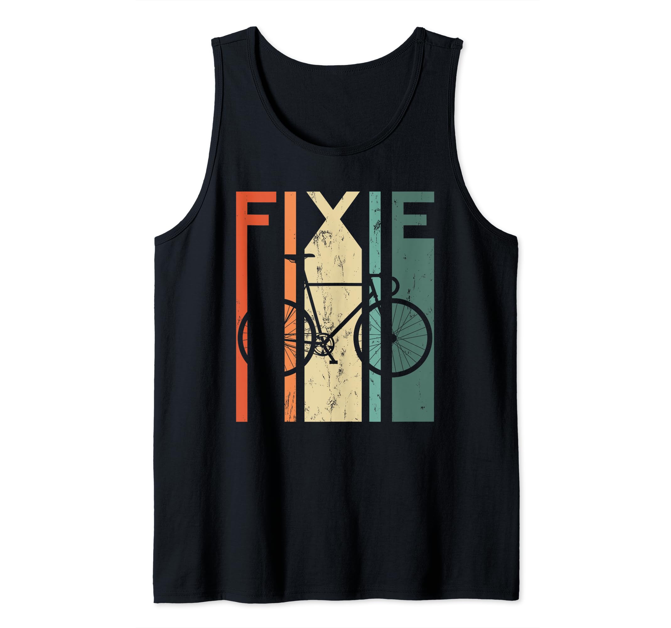 Fixed Gear Bike Track Single Speed Cyclist Velodrome Bicycle Tank Top, Black