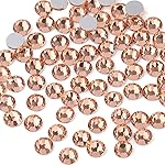 Beadsland Flat Back Crystal Rhinestones Round Gems for Nail Art and Craft Glue Fix, Champagne, 10mm, SS50/144pcs
