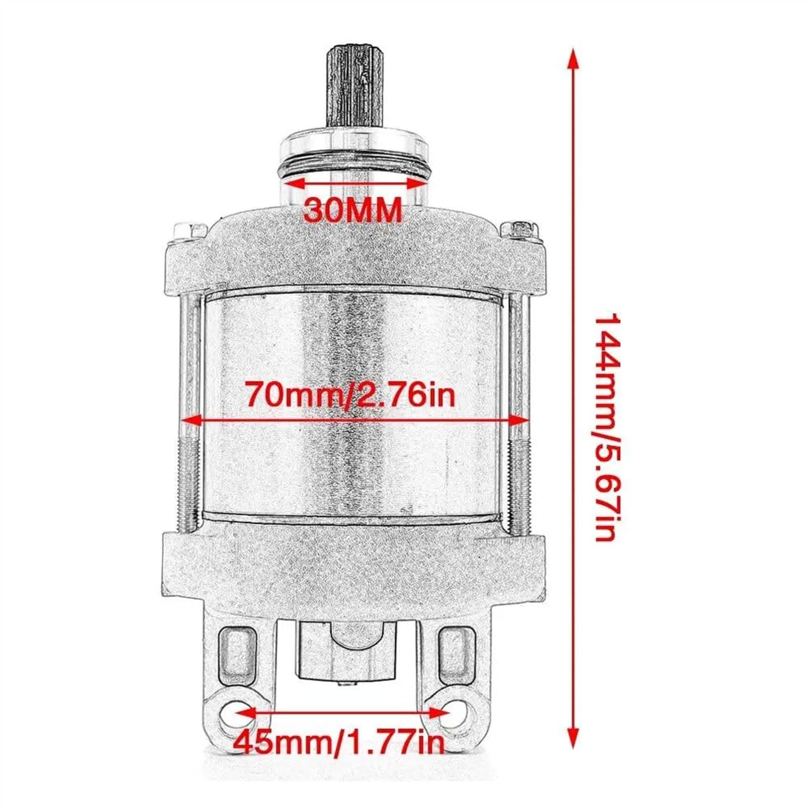 WOODEY Motor De Arranque De Motocicleta para H&usqvarna Starter FE 350S FE350S 2020 2021 2022 2023 79240001000