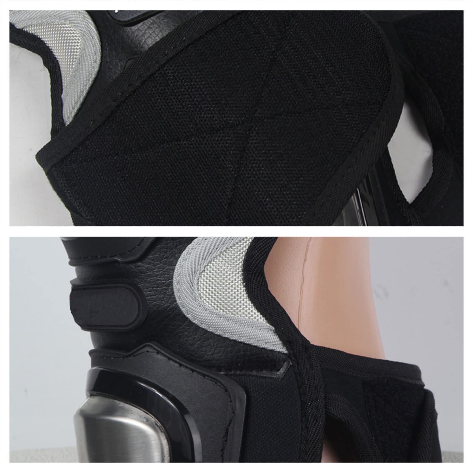 Protege Genoux, Genouillère Moto Route Coudières Protection Moto Acier Inoxydable Equipement Moto Cross pour Moto Vélo Ski Snowboard, Protection Coude Et Genoux 4 Pcs