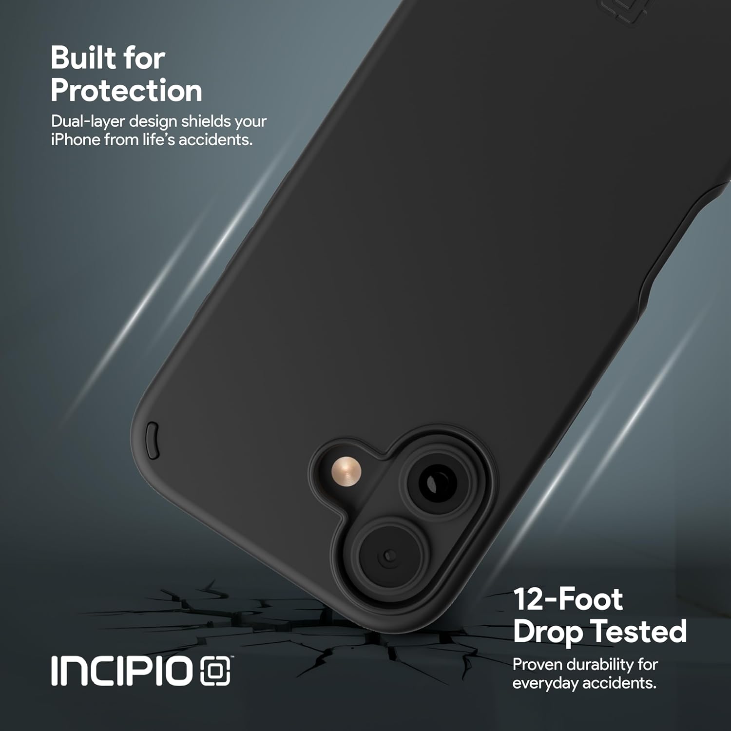 Incipio - Duo iPhone 17, Magsafe Compatible Phone Case, 12ft Drop Tested, Ultra Durable & Shock Absorbing, Scratch Resistant & Slim Profile (Black)