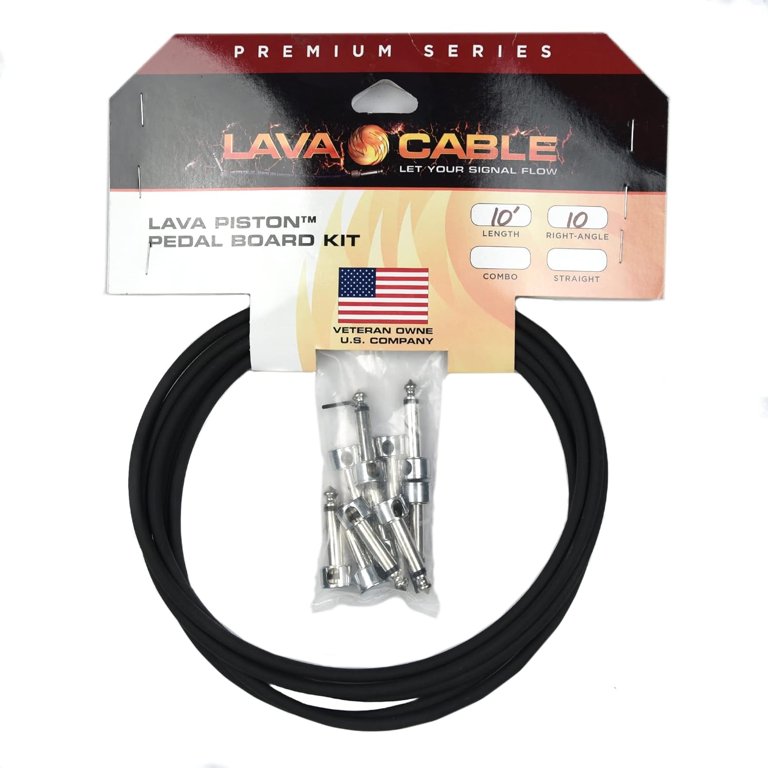 Lava Cable Piston Pedalboard Cable Kit, 10 Feet Black Amazon.in Musical Instruments