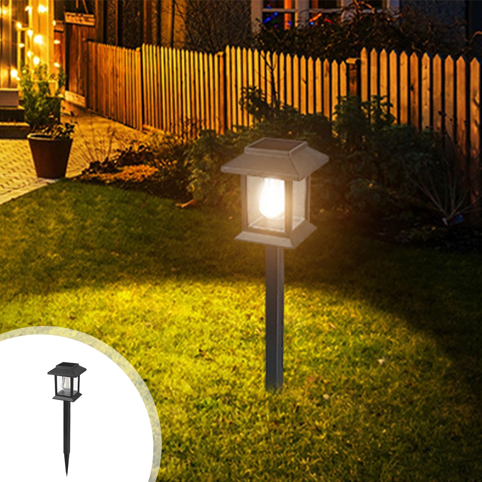 Solar Lights Outdoor Waterproof from Dusk to Dawn Up to 12H Solar Lights for Outside Auto On Off