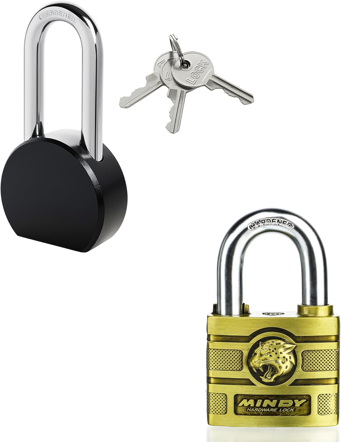 65mm Heavy Duty Stainless Steel Padlock and 60mm Heavy Duty Waterproof Keyed Padlock