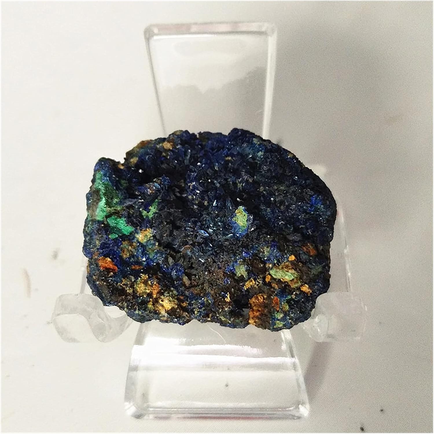 FIDEMM Azurite Natural Stone Azurite and Malachite symbiotic Mineral Crystal specimens Stones and Powerful Natural Rough Stone (Color : H17 8g)